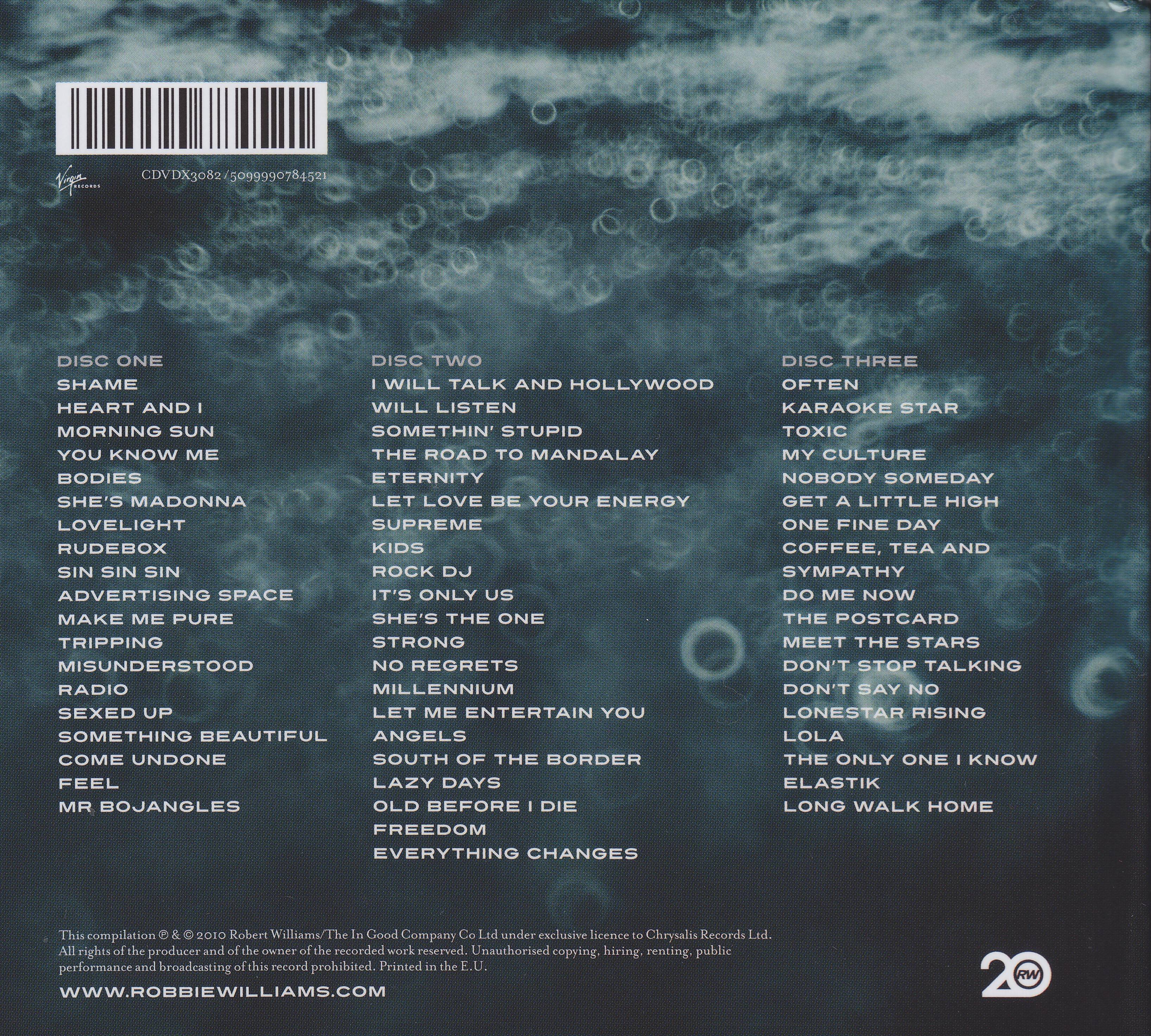 Robbie Williams  In And Out Of Consciousness : Back